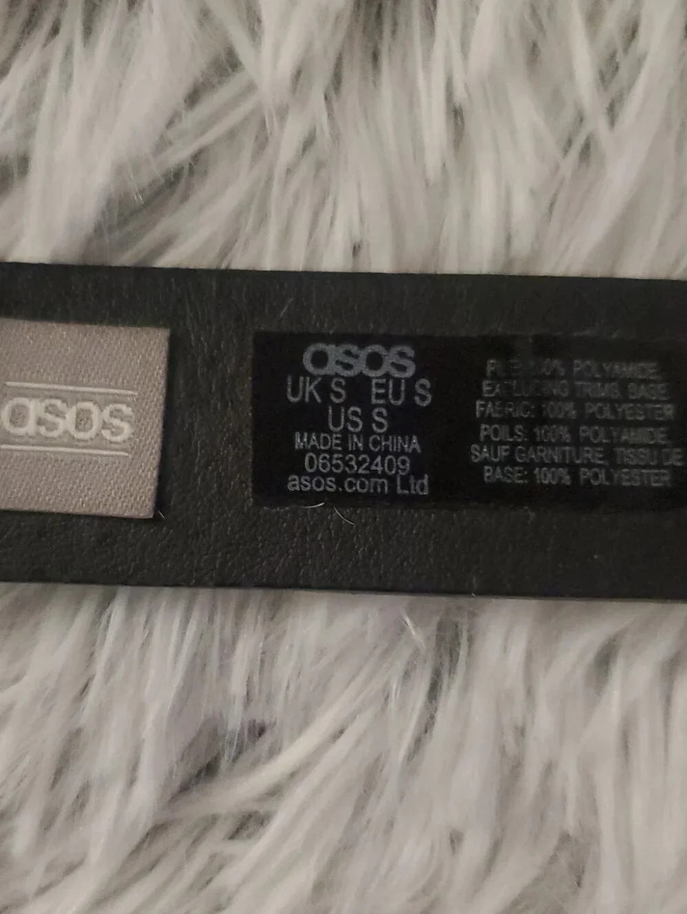 **ASOS Black & White Cheetah Print Double Ring Belt – Gold Hardware – Size S**